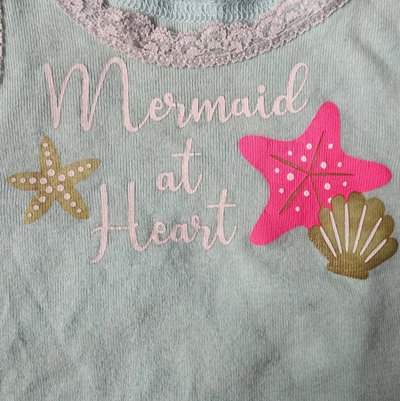 Baby Starters 3M Mermaid at Heart Baby Girl Sleeveless Bodysuit in Turquoise - Picture 3 of 7